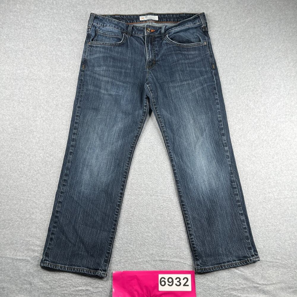 Lee Moder Series Straight Fit jeans L342 Blue Distressed Casual Mens 36x29